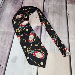 TABASCO Hot Pepper Sauce Golf Bag Clubs Men's Neck Tie Red Green Black Silk Nice